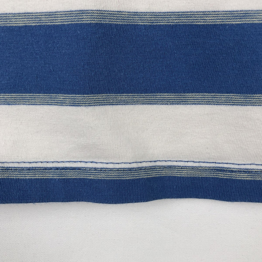Levi's Standard Short-Sleeve Striped T-Shirt, Men's Size M (approx.) cotton white type Vintage Second Hand