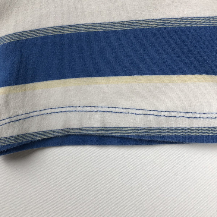 Levi's Standard Short-Sleeve Striped T-Shirt, Men's Size M (approx.) cotton white type Vintage Second Hand