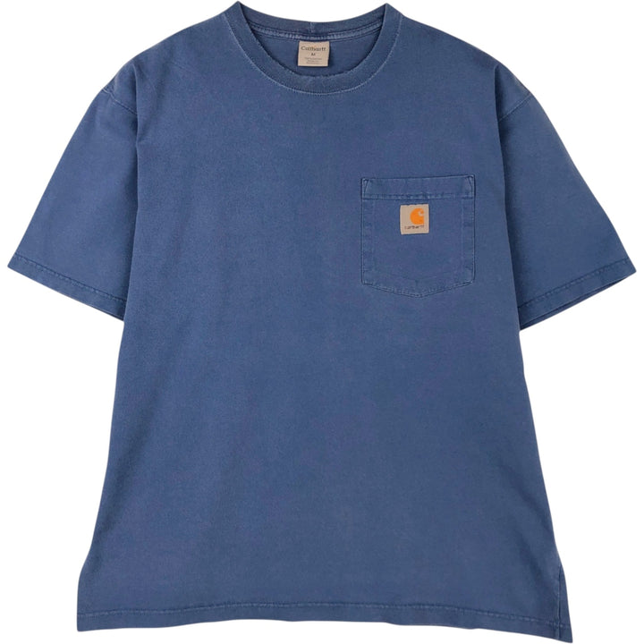 Carhartt Short-Sleeve Pocket T-Shirt, Men's Size M (approx.) cotton Purple type blue-purple Vintage Second Hand