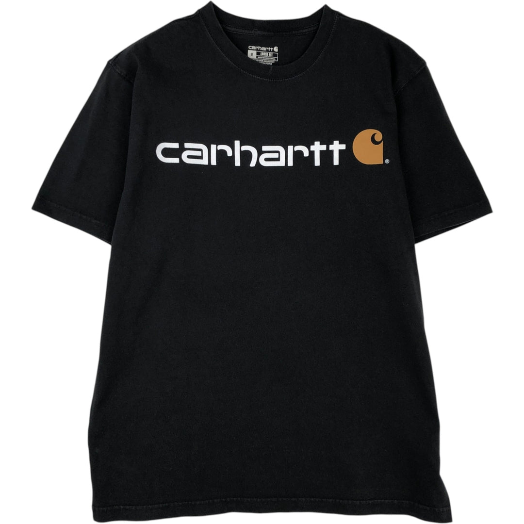 Carhartt Loose Fit Short Sleeve Logo T-Shirt, Men's Size M (approx.) cotton black type Vintage Second Hand