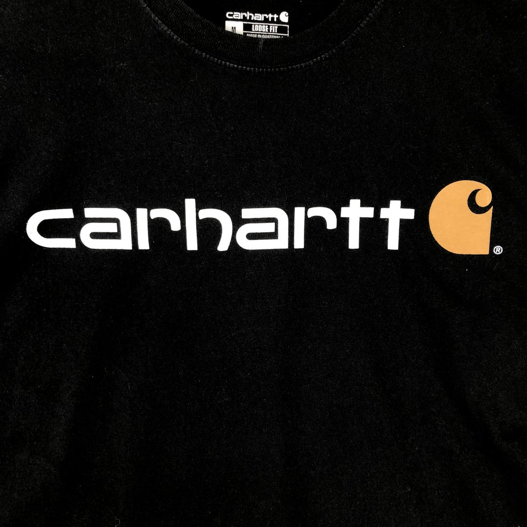 Carhartt Loose Fit Short Sleeve Logo T-Shirt, Men's Size M (approx.) cotton black type Vintage Second Hand
