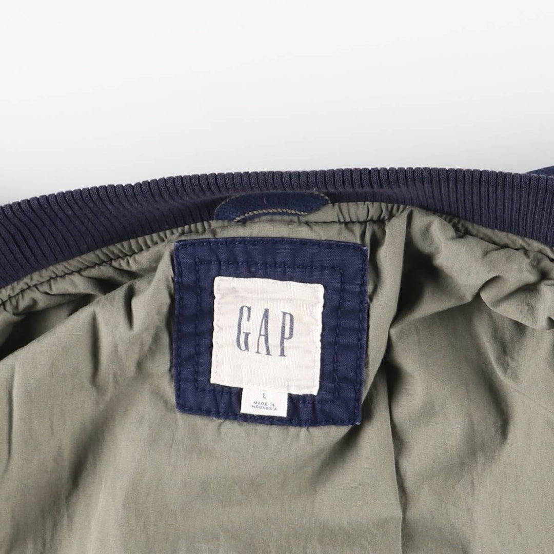 GAP Cotton Blouson, Men's Size L (approx.) cotton Navy blue Vintage Second Hand