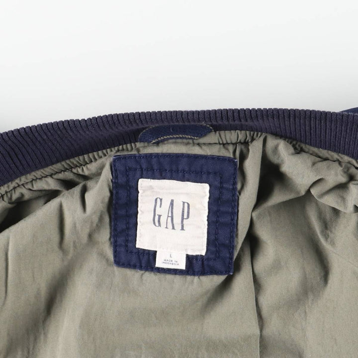 GAP Cotton Blouson, Men's Size L (approx.) cotton Navy blue Vintage Second Hand