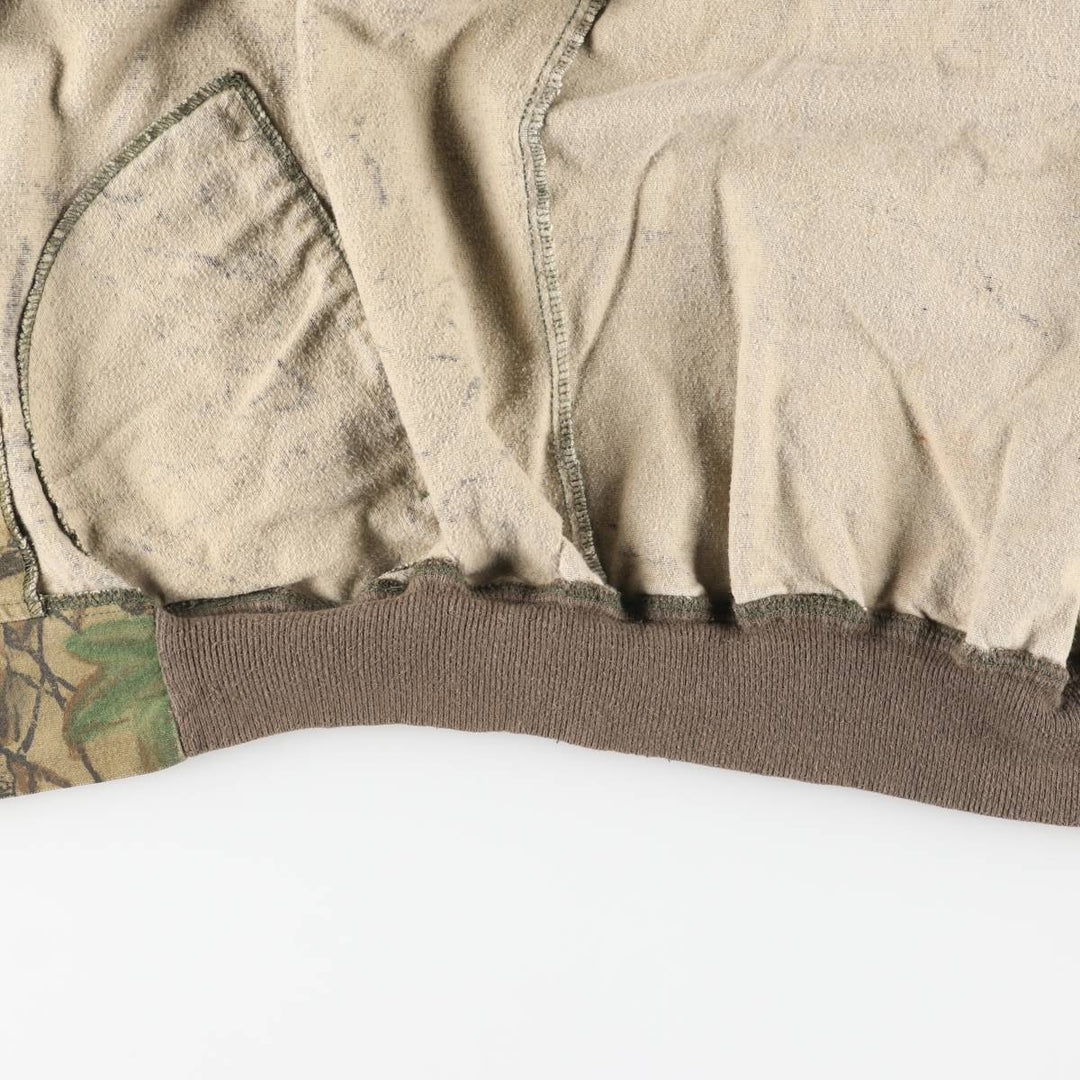 90'S RATTLERS BRAND Camouflage Pattern Real Tree Camo Cotton Blouson, Made in USA, Men's XXL equivalent, Vintage cotton Khaki type Vintage Second Hand