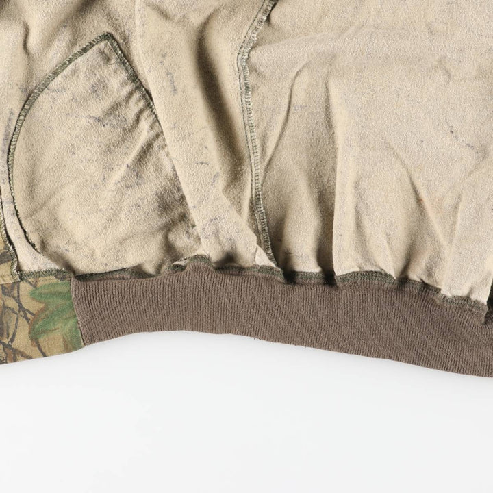 90'S RATTLERS BRAND Camouflage Pattern Real Tree Camo Cotton Blouson, Made in USA, Men's XXL equivalent, Vintage cotton Khaki type Vintage Second Hand