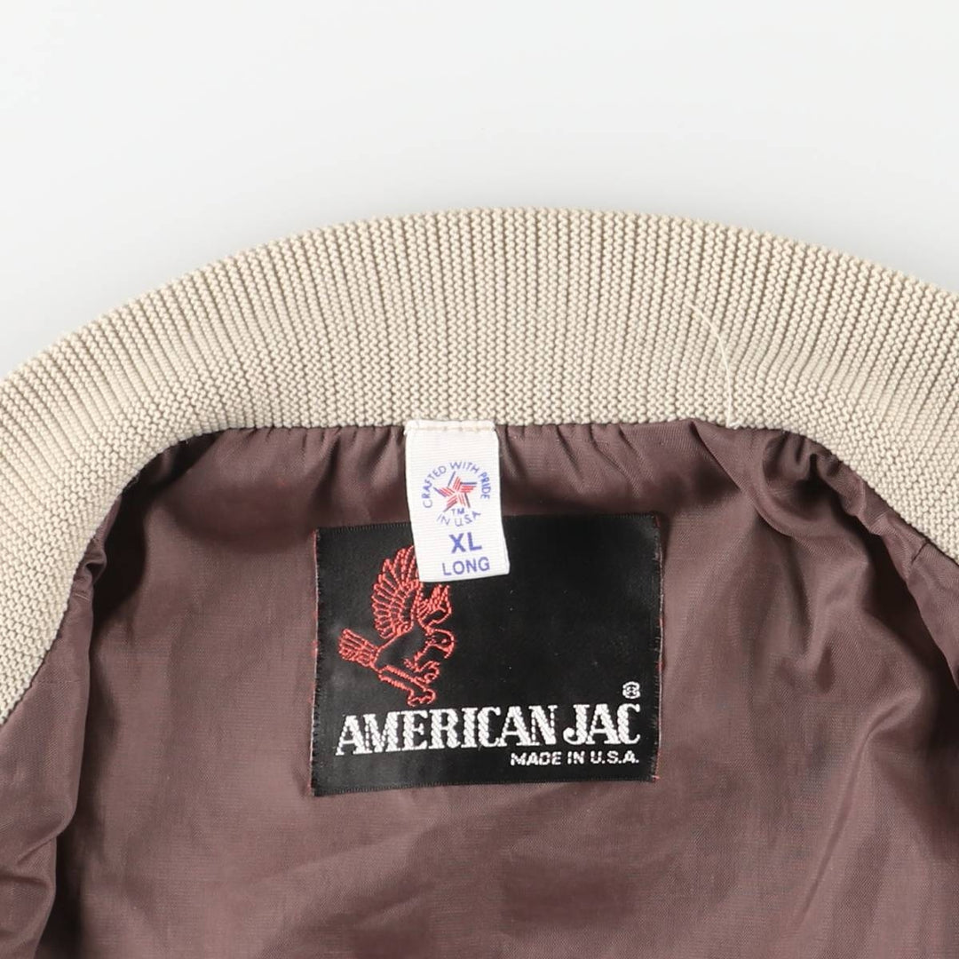 ~90'S American Jack Derby Jacket Cup Shoulder Jacket Made in USA Men's XL equivalent Vintage unclear Beige type Vintage Second Hand