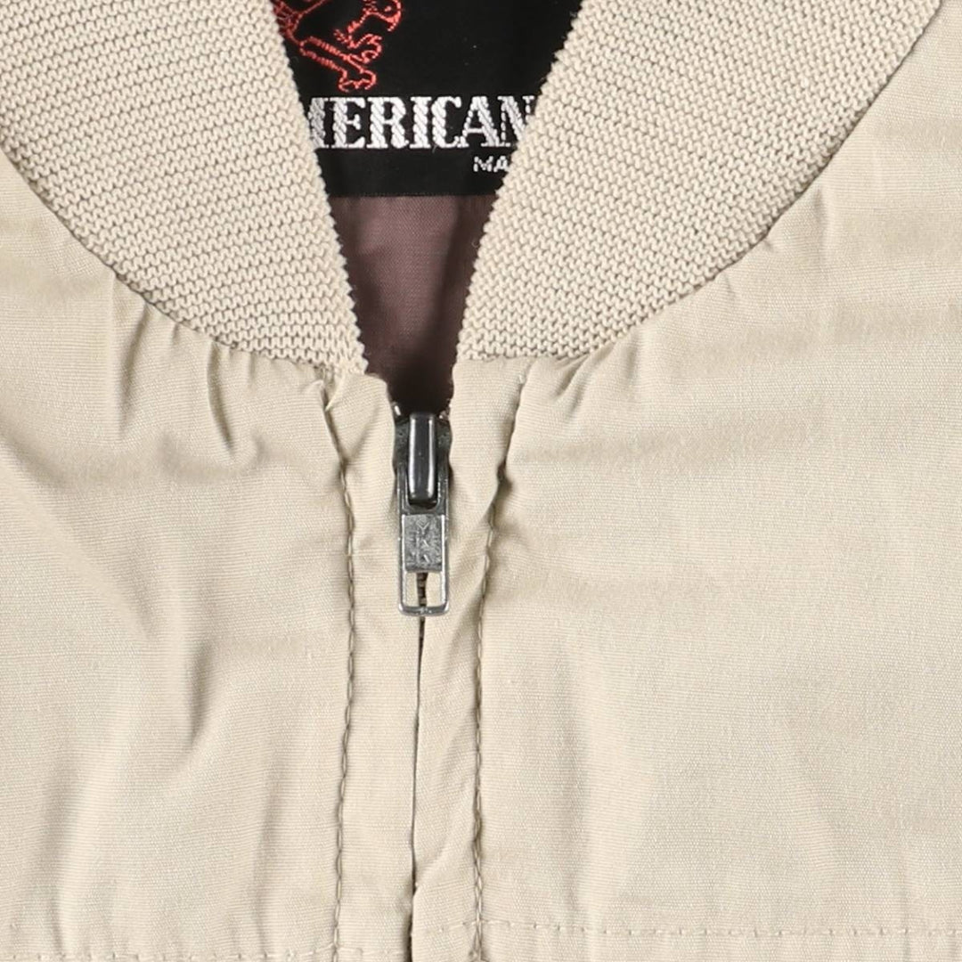 ~90'S American Jack Derby Jacket Cup Shoulder Jacket Made in USA Men's XL equivalent Vintage unclear Beige type Vintage Second Hand