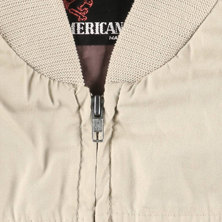 ~90'S American Jack Derby Jacket Cup Shoulder Jacket Made in USA Men's XL equivalent Vintage unclear Beige type Vintage Second Hand