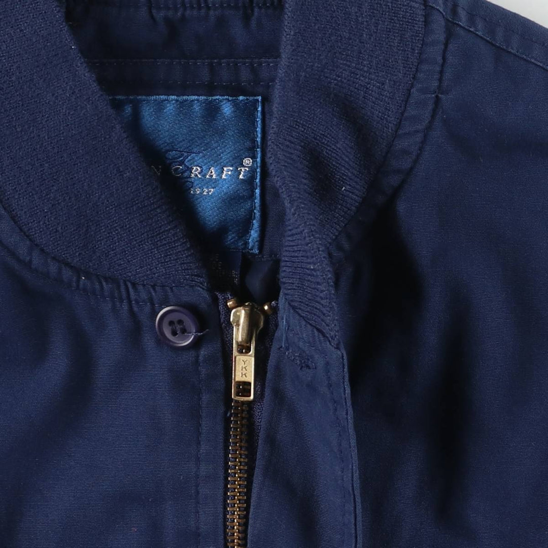 Vintage 80s-90'S Town Craft Derby Jacket with Cup Shoulder Strap, Men's Size L cotton navy blue type Vintage Second Hand
