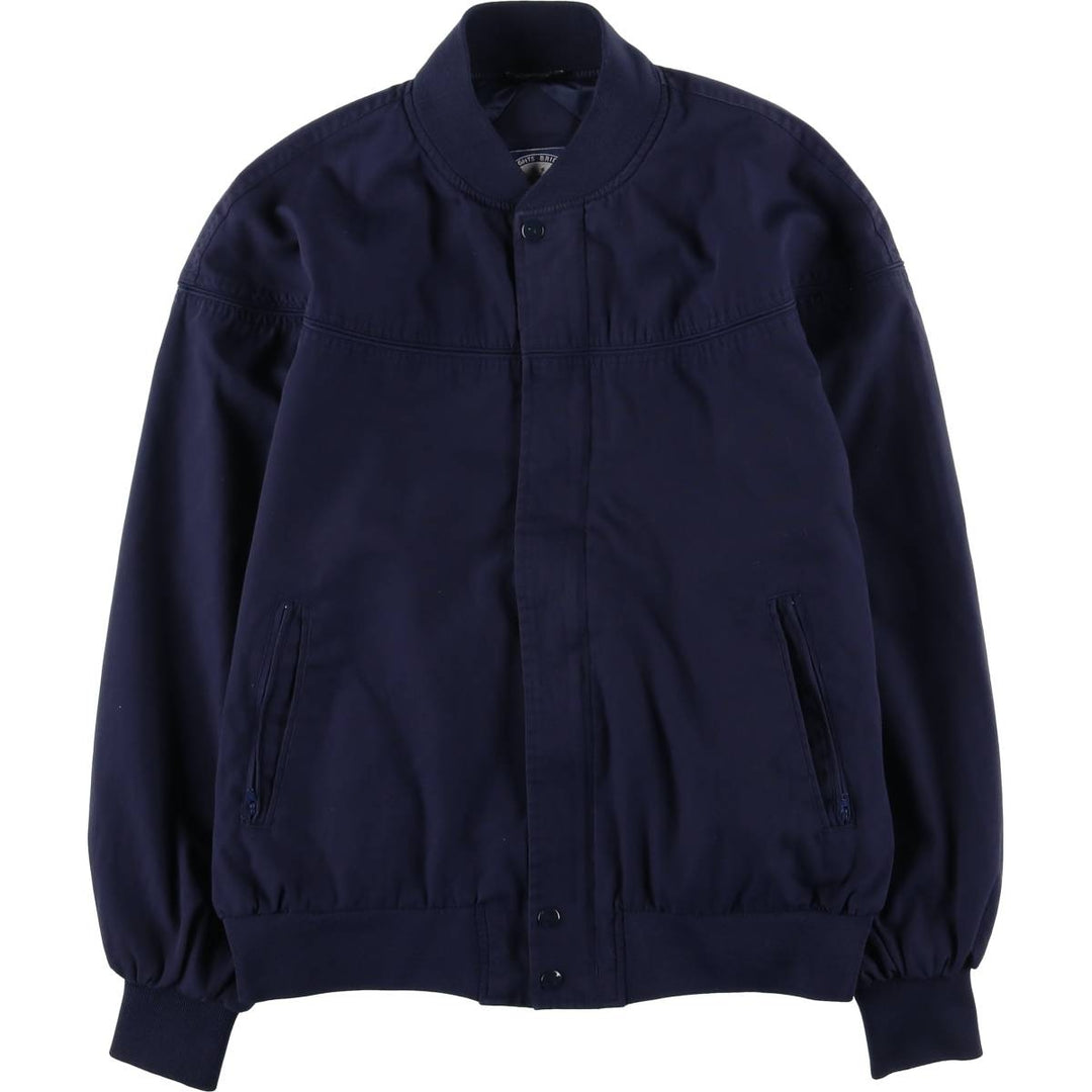 80s-90'S KNIGHTSBRIDGE Derby Jacket Cup Shoulder Jacket Men's XL equivalent Vintage polyester navy blue type Vintage Second Hand