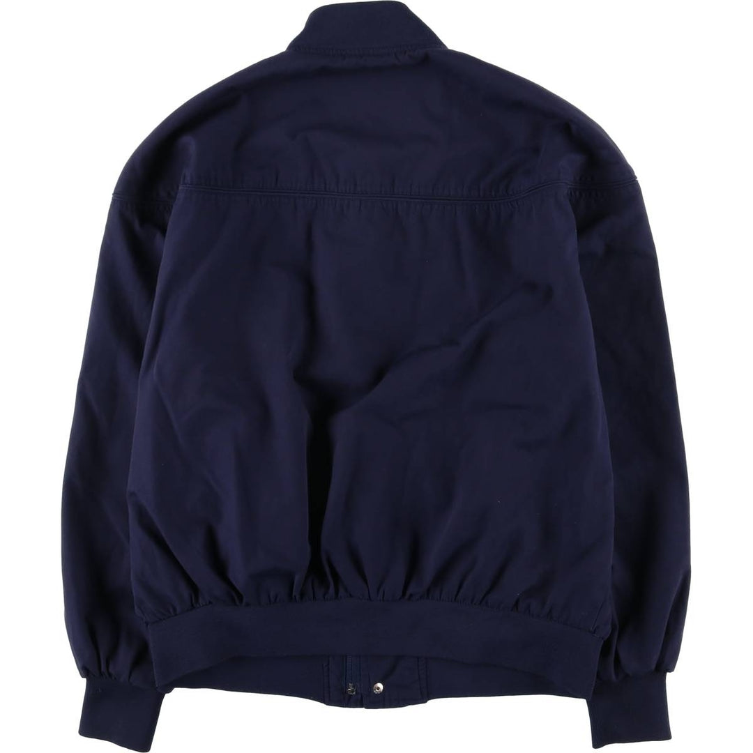 80s-90'S KNIGHTSBRIDGE Derby Jacket Cup Shoulder Jacket Men's XL equivalent Vintage polyester navy blue type Vintage Second Hand