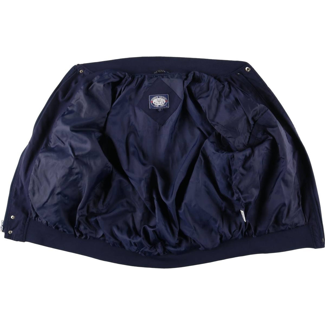 80s-90'S KNIGHTSBRIDGE Derby Jacket Cup Shoulder Jacket Men's XL equivalent Vintage polyester navy blue type Vintage Second Hand