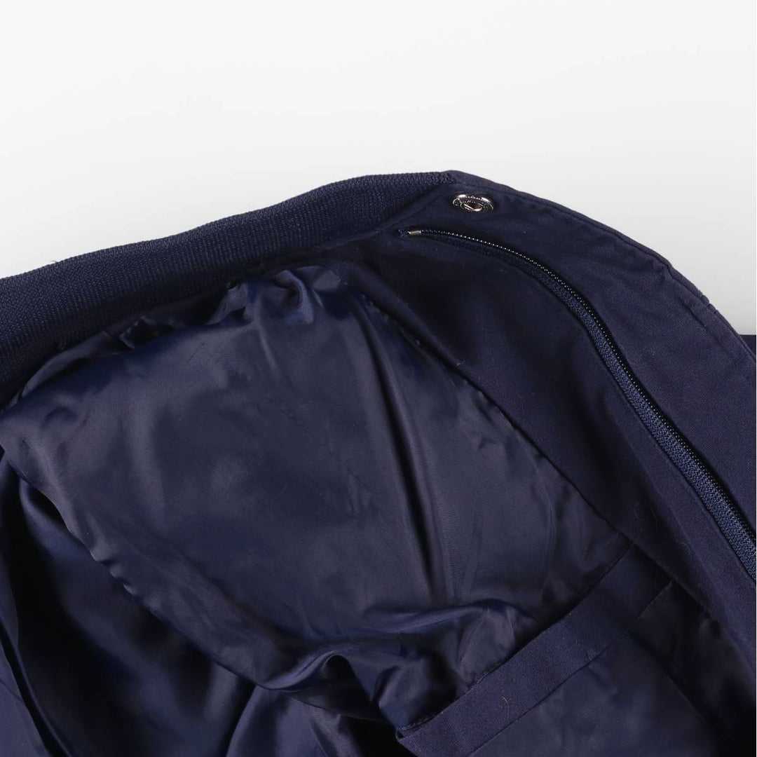 80s-90'S KNIGHTSBRIDGE Derby Jacket Cup Shoulder Jacket Men's XL equivalent Vintage polyester navy blue type Vintage Second Hand