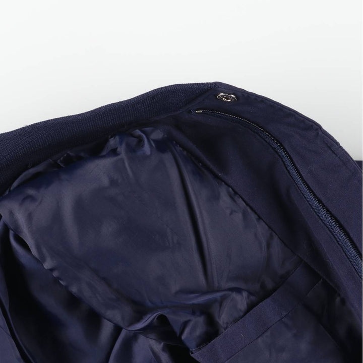 80s-90'S KNIGHTSBRIDGE Derby Jacket Cup Shoulder Jacket Men's XL equivalent Vintage polyester navy blue type Vintage Second Hand