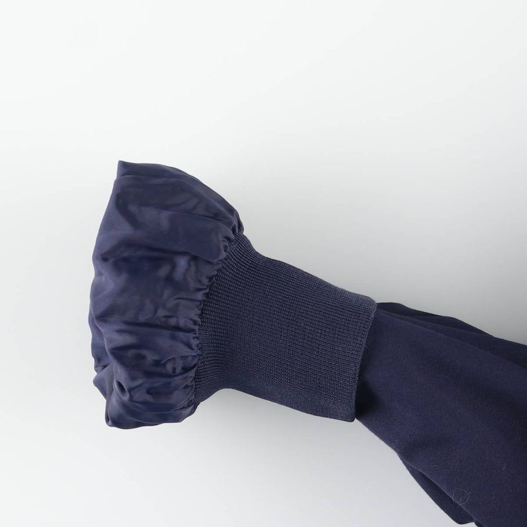 80s-90'S KNIGHTSBRIDGE Derby Jacket Cup Shoulder Jacket Men's XL equivalent Vintage polyester navy blue type Vintage Second Hand