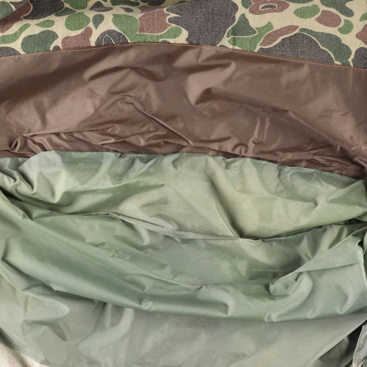 1970'S JC Penney Hunting Apparel Camouflage Pattern Duck Hunter Camo Hunting Jacket, Men's Size XL (approx.), Vintage unclear Khaki type Vintage Second Hand