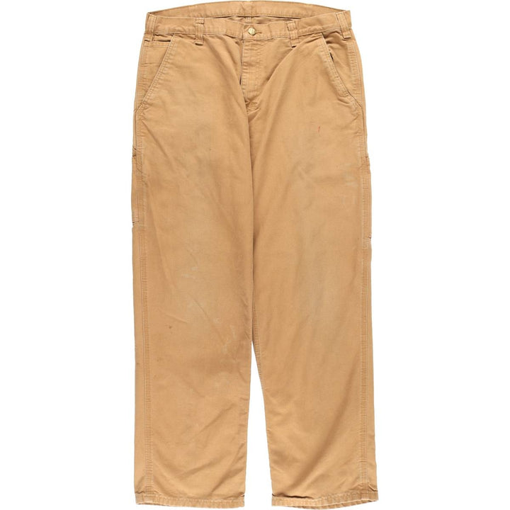 Carhartt Dungaree Fit Duck Work Pants, Men's, W36 equivalent cotton beige type brown Vintage Second Hand