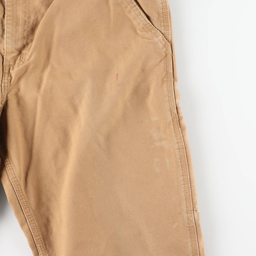 Carhartt Dungaree Fit Duck Work Pants, Men's, W36 equivalent cotton beige type brown Vintage Second Hand