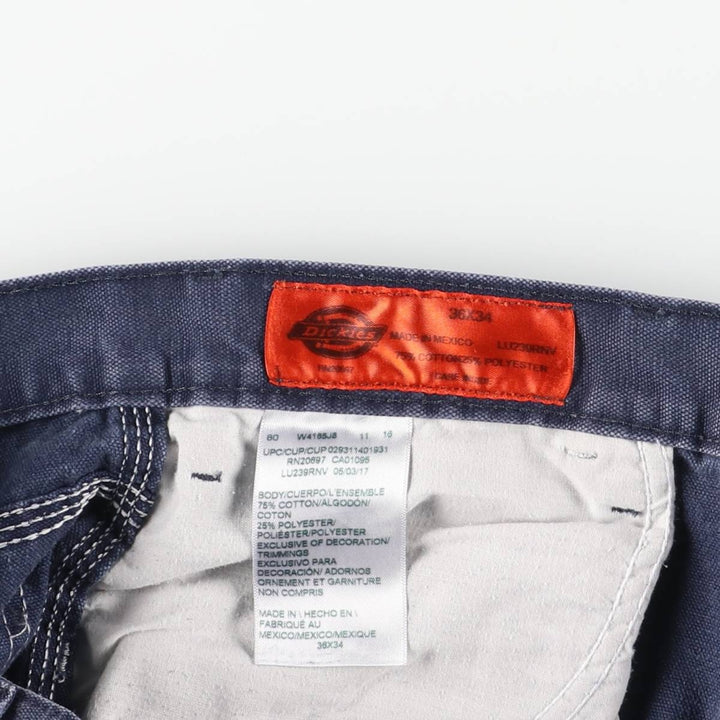 Dickies Duck Work Pants, Men's W39 (approx.) cotton navy blue type Vintage Second Hand