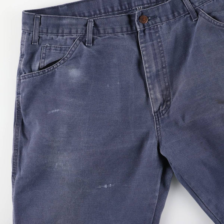 Dickies Duck Work Pants, Men's W39 (approx.) cotton navy blue type Vintage Second Hand
