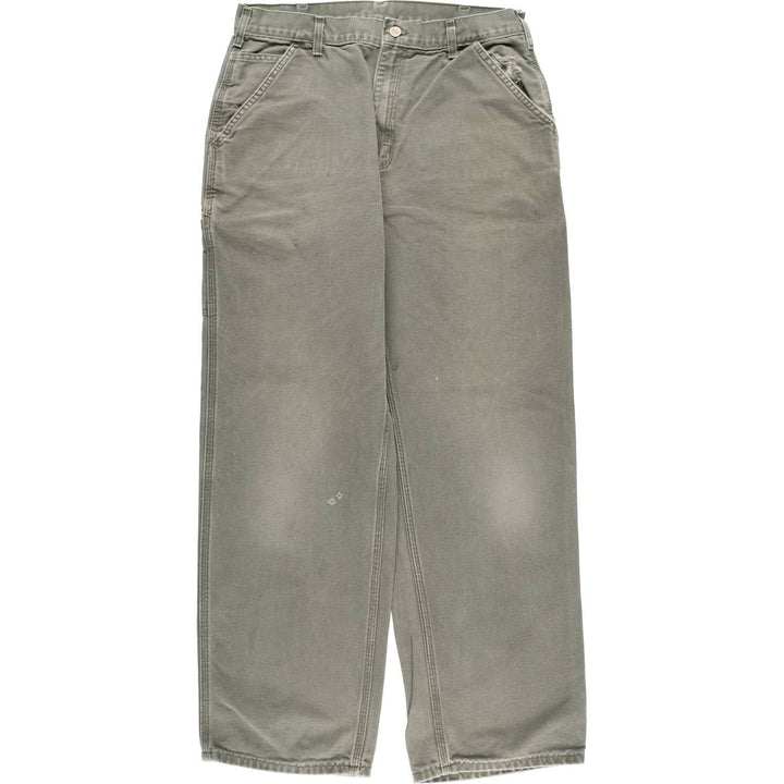 Carhartt Dungaree Fit Duck Painter Pants, Men's, Size W33 cotton Khaki type sage green Vintage Second Hand