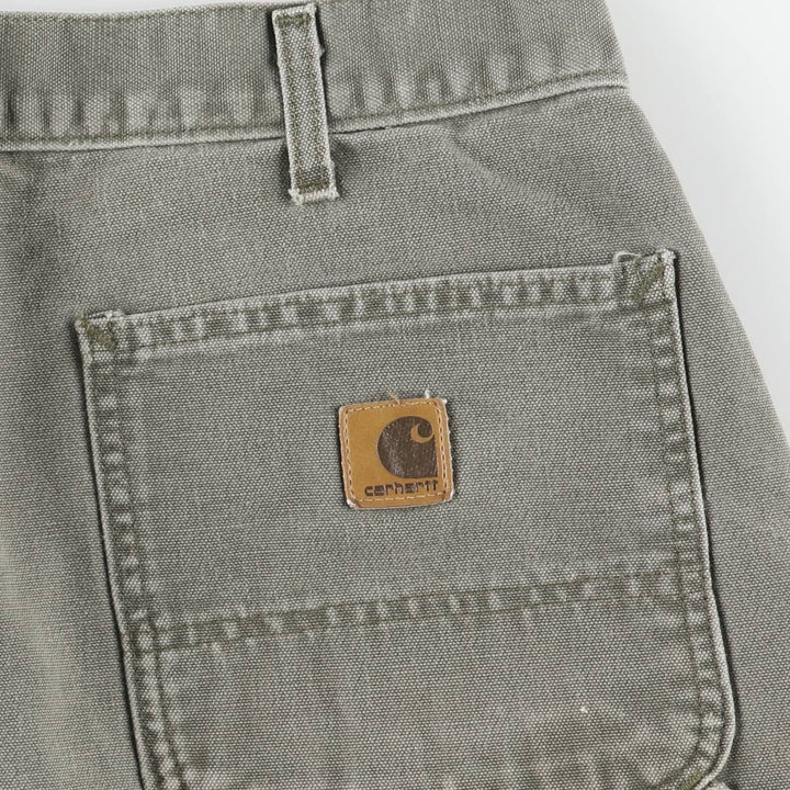 Carhartt Dungaree Fit Duck Painter Pants, Men's, Size W33 cotton Khaki type sage green Vintage Second Hand
