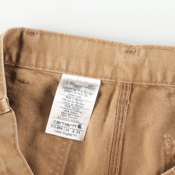 Carhartt Loose Original Fit Duck Painter Pants, Men's, W33 equivalent cotton beige type brown Vintage Second Hand