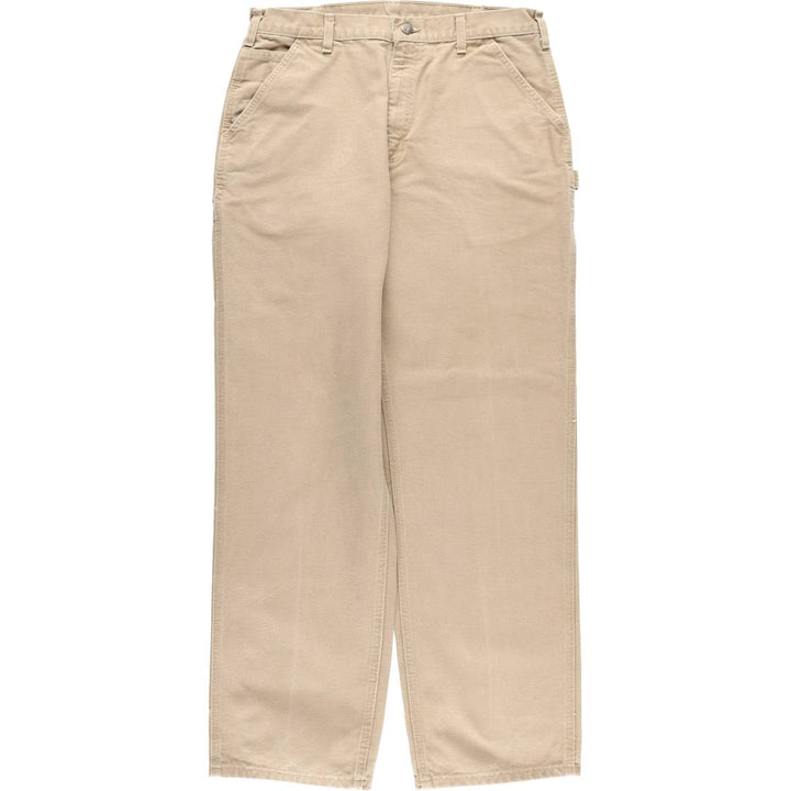 Carhartt Original Dungaree Fit Duck Painter Pants, Men's, W35 equivalent cotton beige type brown Vintage Second Hand