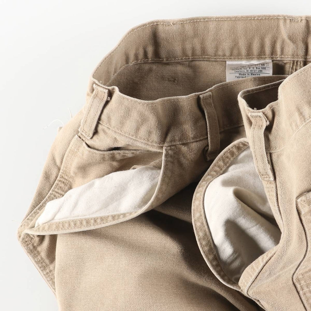 Carhartt Original Dungaree Fit Duck Painter Pants, Men's, W35 equivalent cotton beige type brown Vintage Second Hand