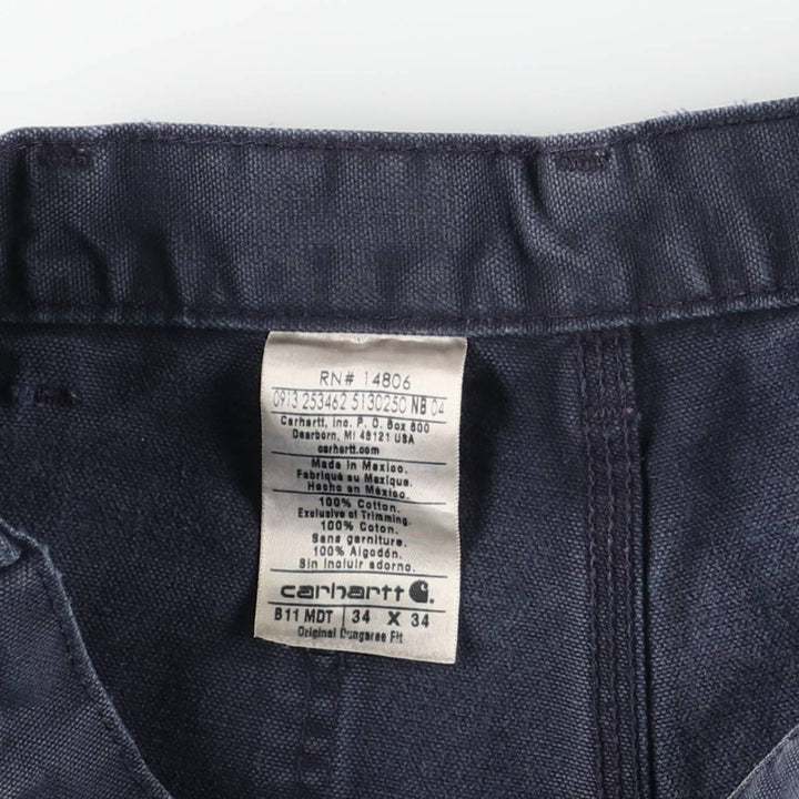 Carhartt Original Dungaree Fit Duck Painter Pants, Men's, W33 equivalent cotton navy blue type Vintage Second Hand