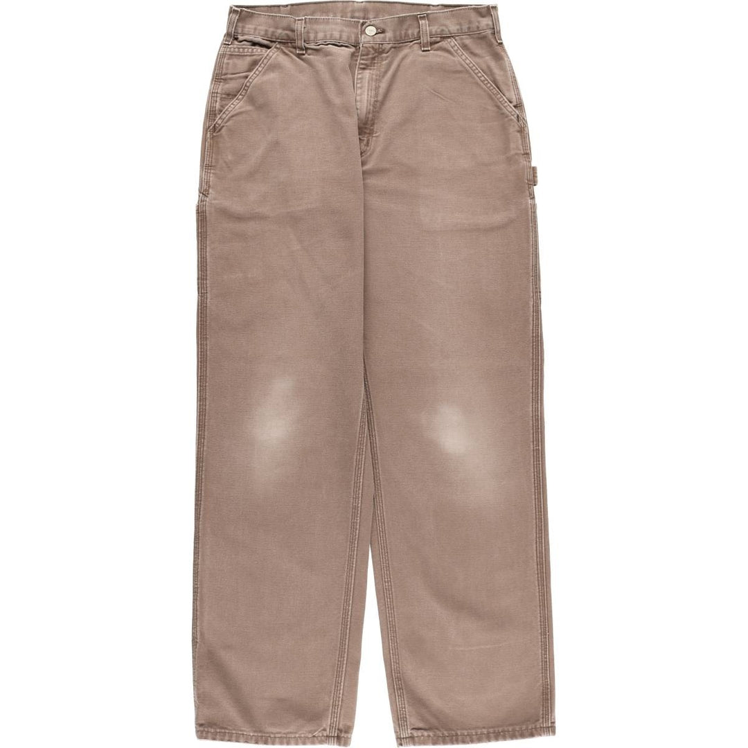 00'S Carhartt Dungaree Fit Duck Painter Pants Men's W33 equivalent cotton brown type Vintage Second Hand