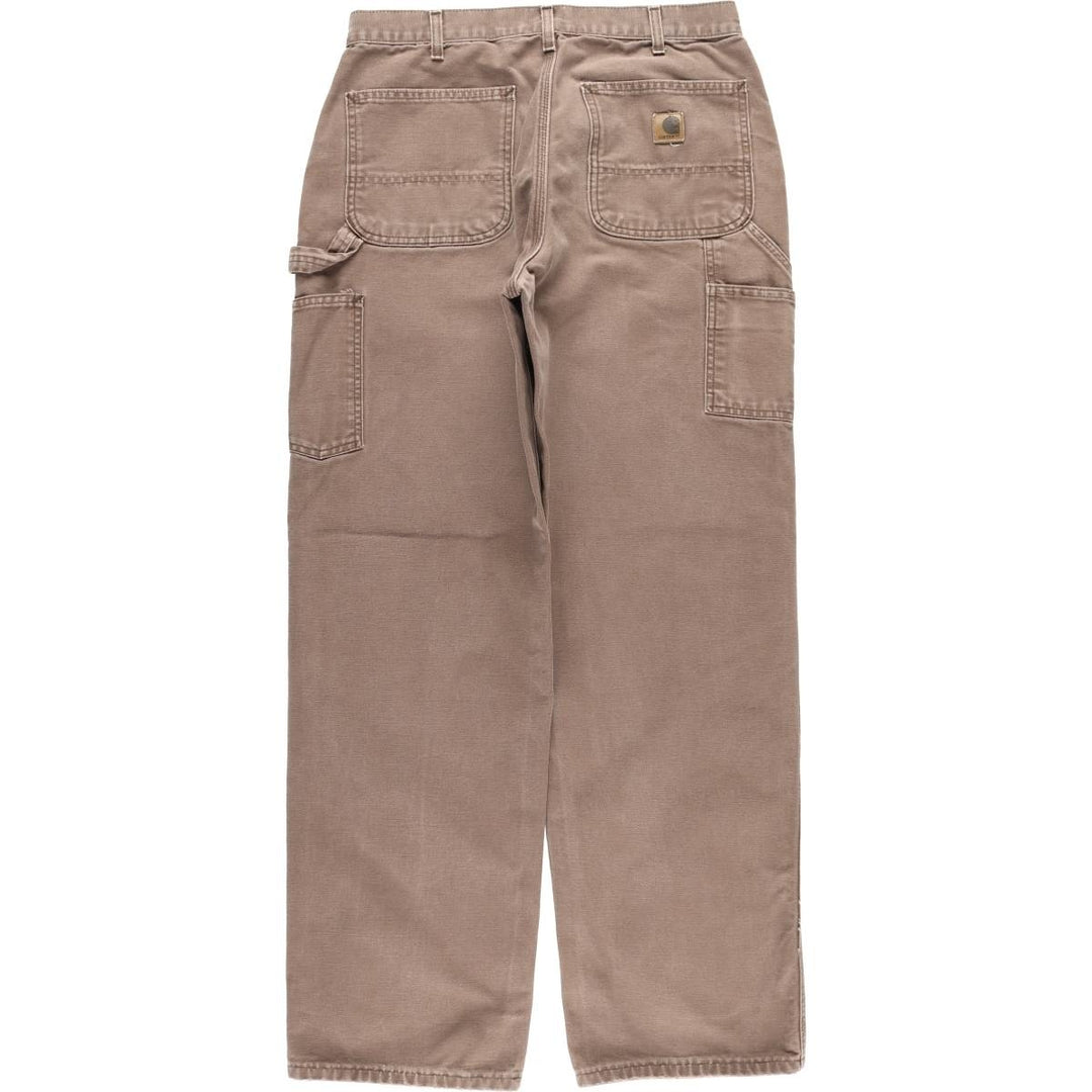 00'S Carhartt Dungaree Fit Duck Painter Pants Men's W33 equivalent cotton brown type Vintage Second Hand