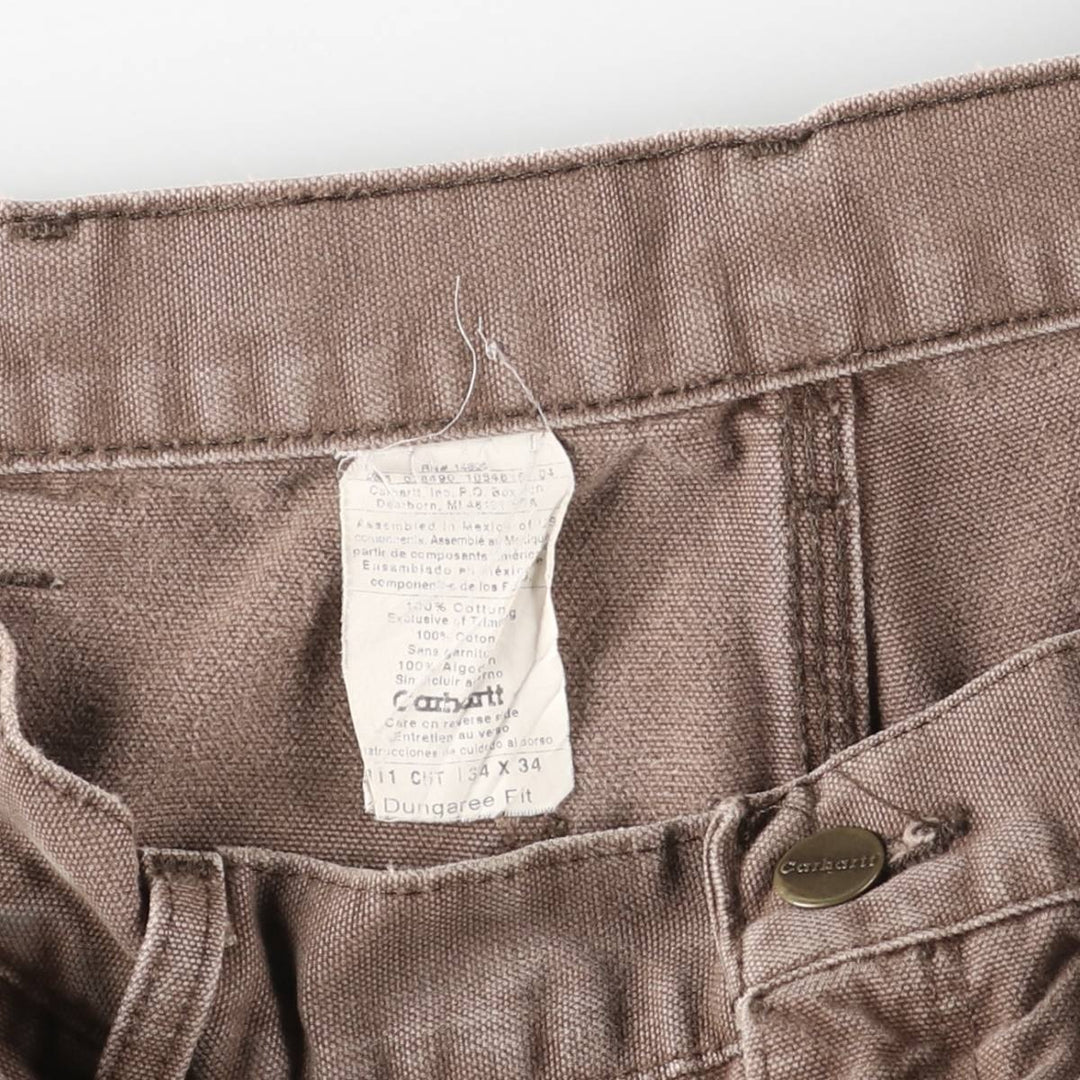 00'S Carhartt Dungaree Fit Duck Painter Pants Men's W33 equivalent cotton brown type Vintage Second Hand