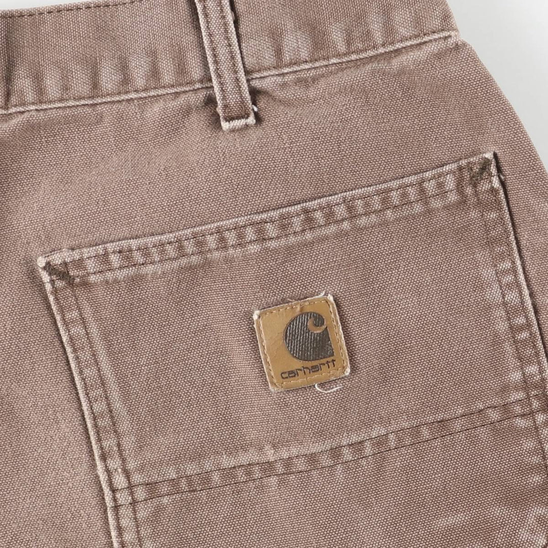00'S Carhartt Dungaree Fit Duck Painter Pants Men's W33 equivalent cotton brown type Vintage Second Hand