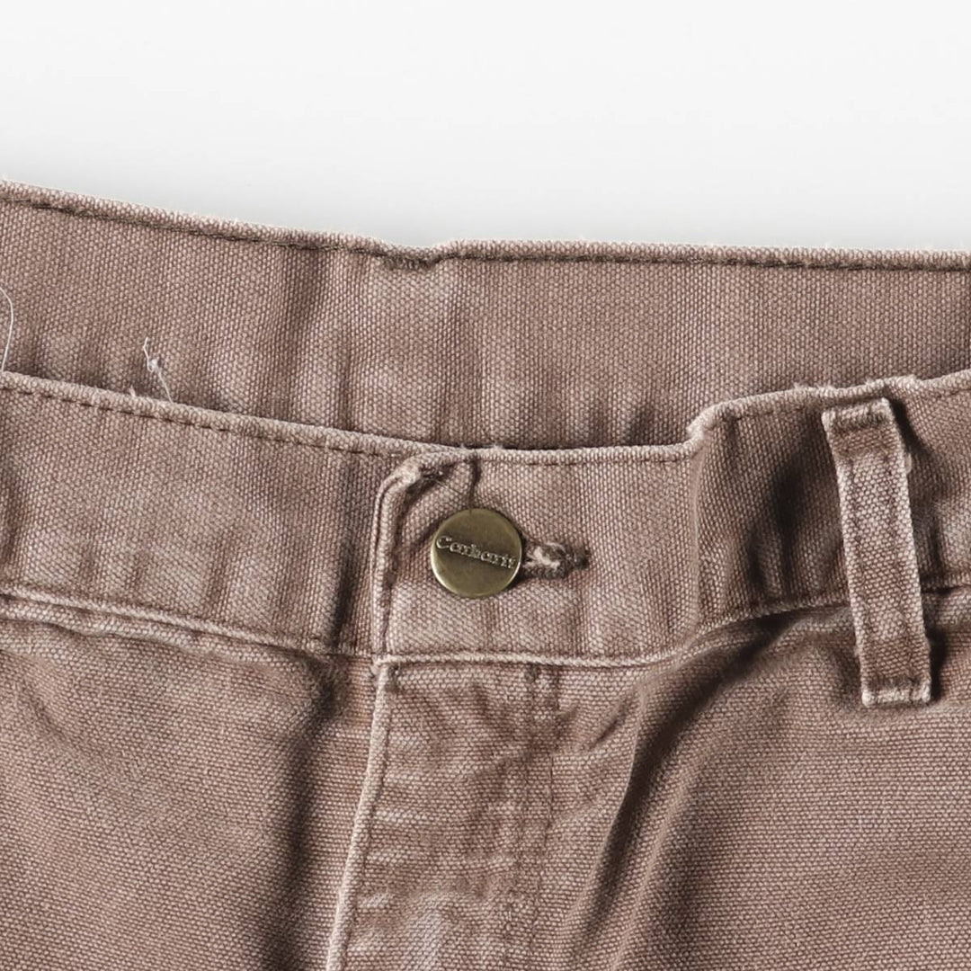 00'S Carhartt Dungaree Fit Duck Painter Pants Men's W33 equivalent cotton brown type Vintage Second Hand