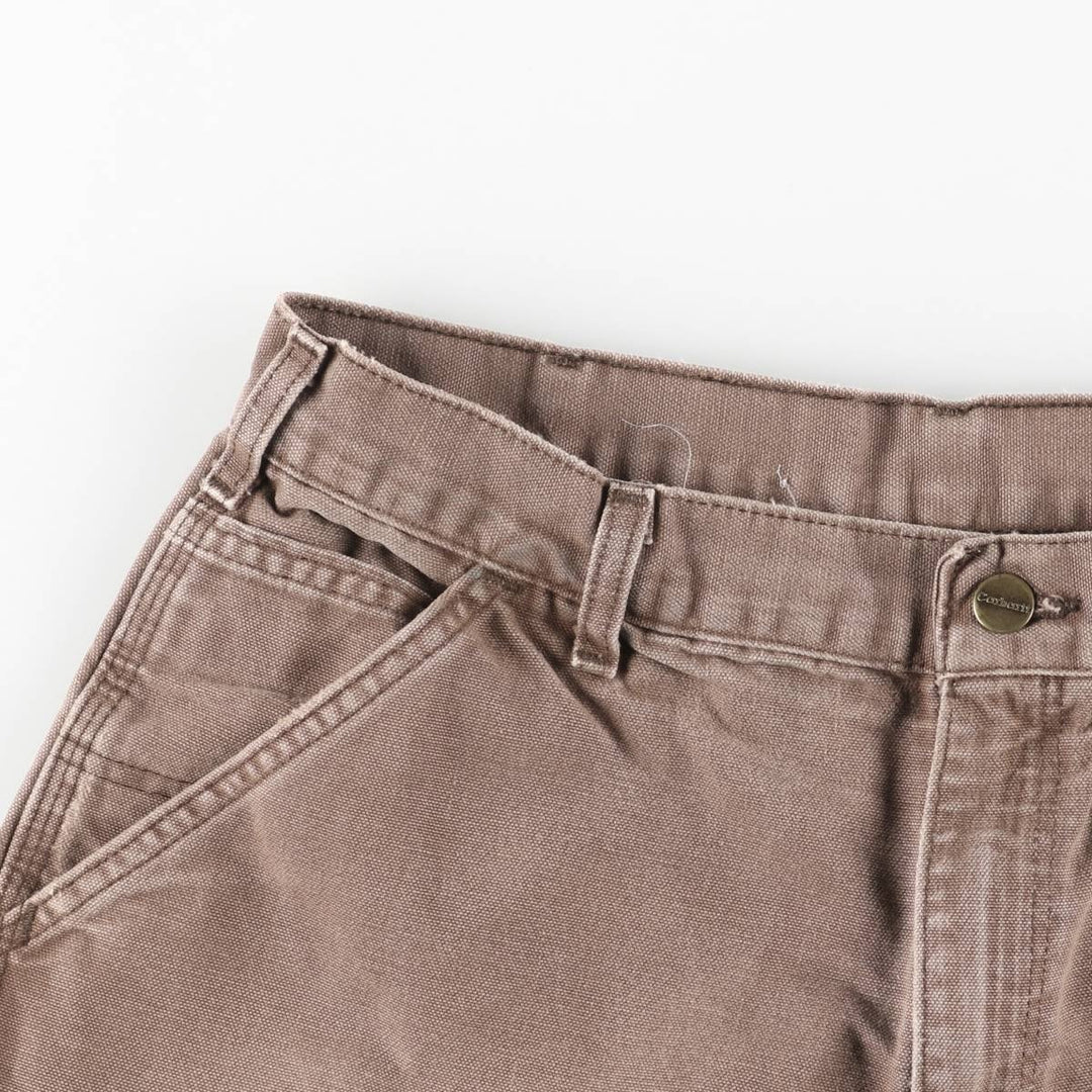00'S Carhartt Dungaree Fit Duck Painter Pants Men's W33 equivalent cotton brown type Vintage Second Hand