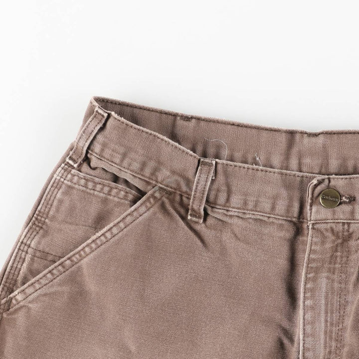 00'S Carhartt Dungaree Fit Duck Painter Pants Men's W33 equivalent cotton brown type Vintage Second Hand