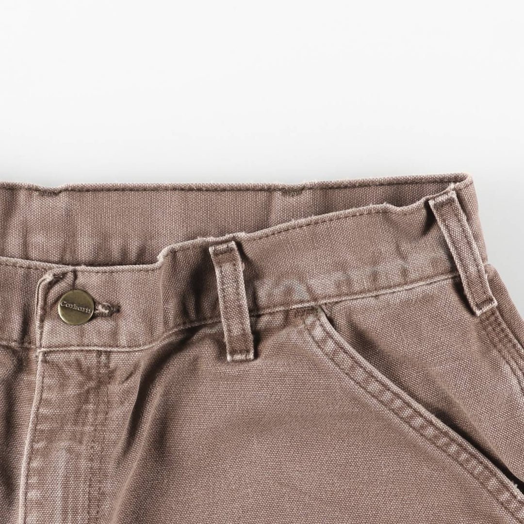 00'S Carhartt Dungaree Fit Duck Painter Pants Men's W33 equivalent cotton brown type Vintage Second Hand