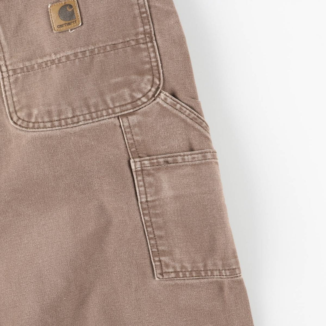 00'S Carhartt Dungaree Fit Duck Painter Pants Men's W33 equivalent cotton brown type Vintage Second Hand