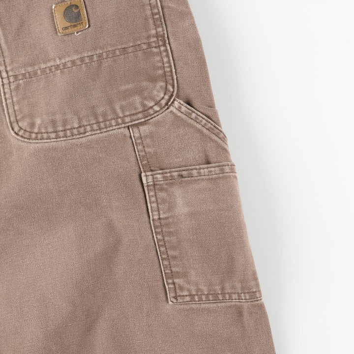 00'S Carhartt Dungaree Fit Duck Painter Pants Men's W33 equivalent cotton brown type Vintage Second Hand