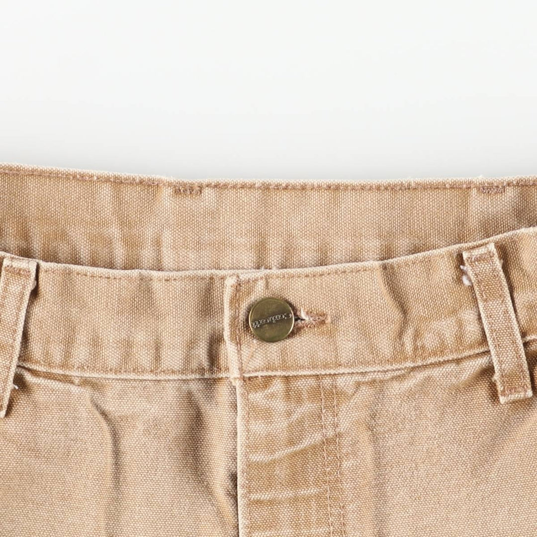 2000'S Carhartt Dungaree Fit Duck Painter Pants, Made in USA, Men's Size W32 cotton Beige type Vintage Second Hand