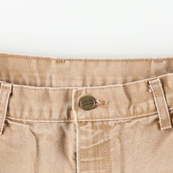 2000'S Carhartt Dungaree Fit Duck Painter Pants, Made in USA, Men's Size W32 cotton Beige type Vintage Second Hand