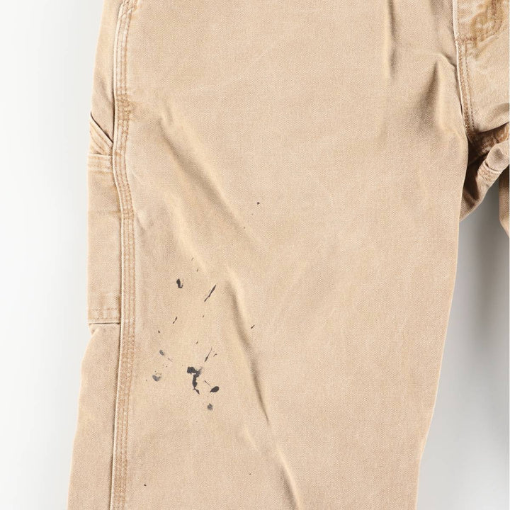 2000'S Carhartt Dungaree Fit Duck Painter Pants, Made in USA, Men's Size W32 cotton Beige type Vintage Second Hand