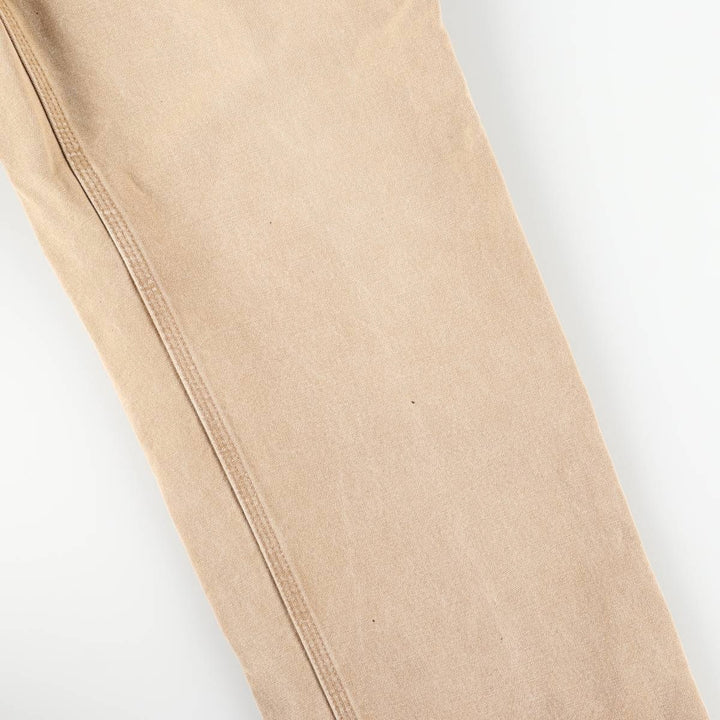 2000'S Carhartt Dungaree Fit Duck Painter Pants, Made in USA, Men's Size W32 cotton Beige type Vintage Second Hand