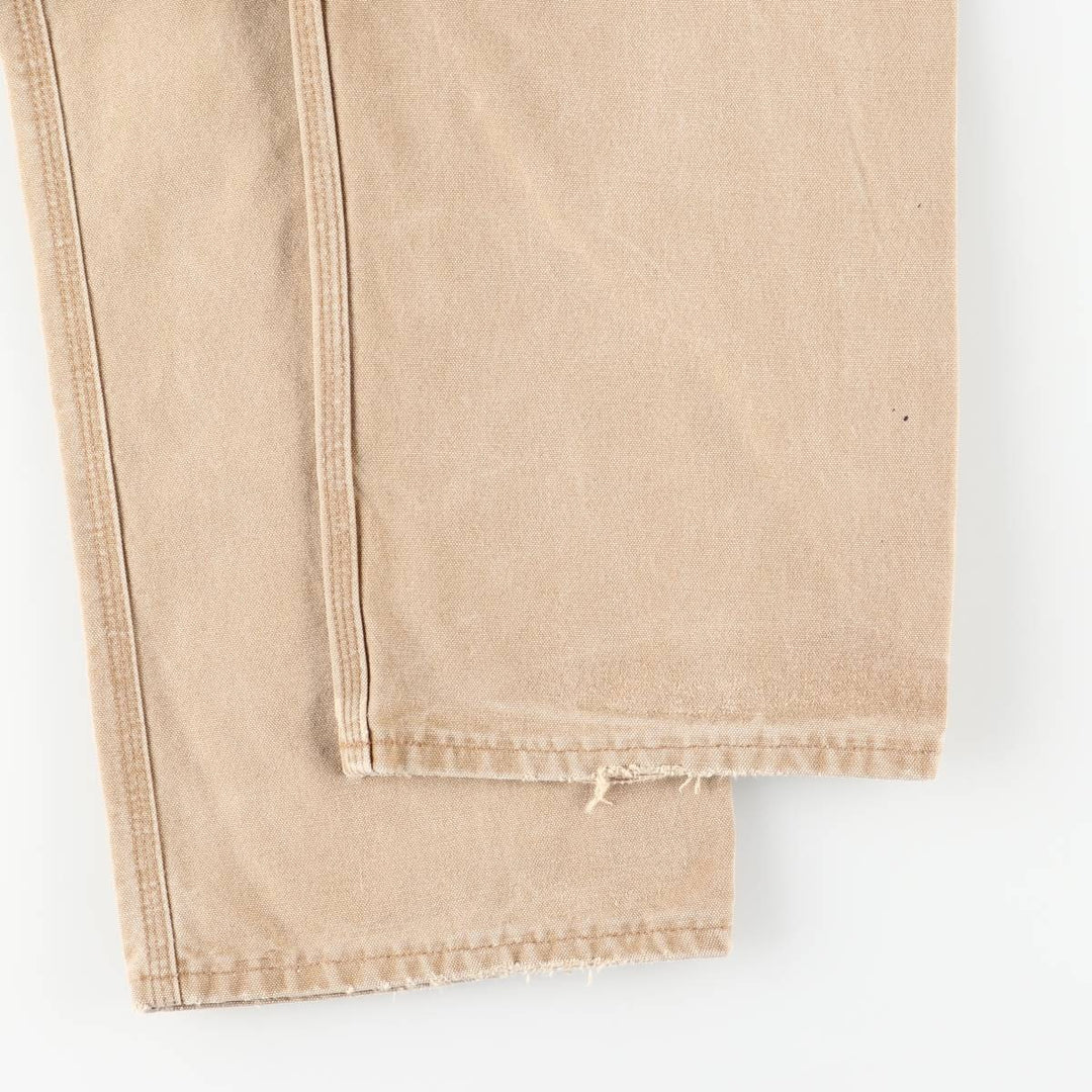 2000'S Carhartt Dungaree Fit Duck Painter Pants, Made in USA, Men's Size W32 cotton Beige type Vintage Second Hand