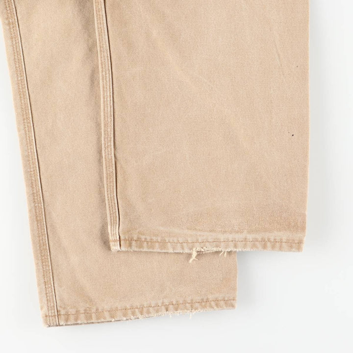2000'S Carhartt Dungaree Fit Duck Painter Pants, Made in USA, Men's Size W32 cotton Beige type Vintage Second Hand