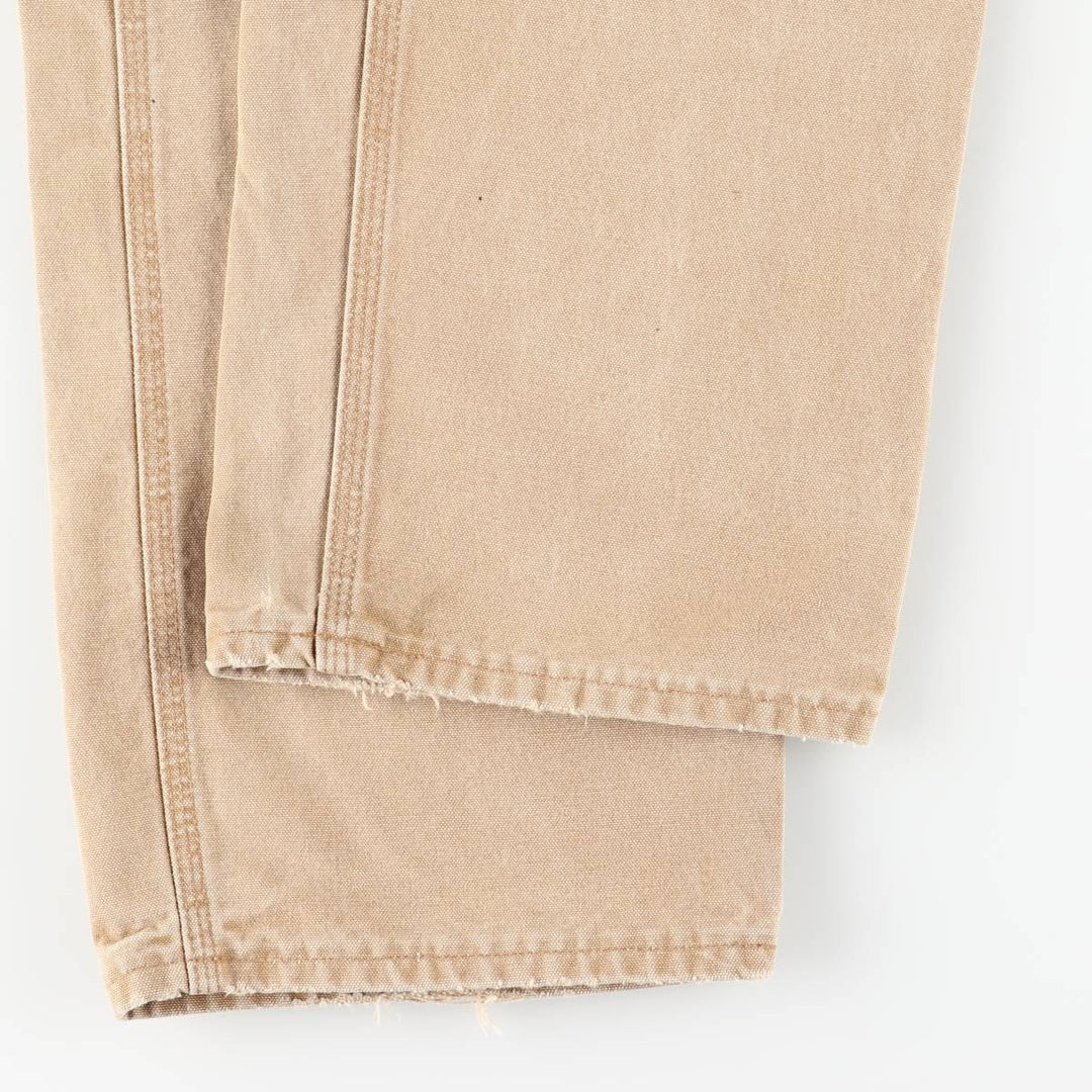 2000'S Carhartt Dungaree Fit Duck Painter Pants, Made in USA, Men's Size W32 cotton Beige type Vintage Second Hand