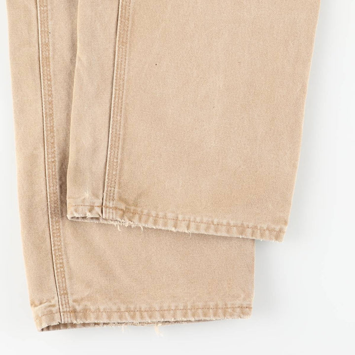2000'S Carhartt Dungaree Fit Duck Painter Pants, Made in USA, Men's Size W32 cotton Beige type Vintage Second Hand