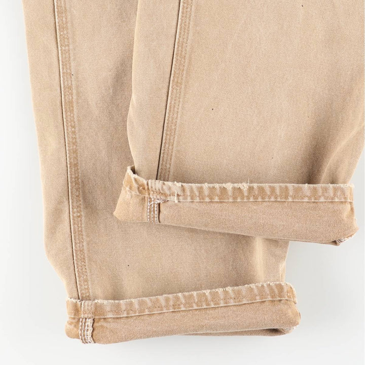 2000'S Carhartt Dungaree Fit Duck Painter Pants, Made in USA, Men's Size W32 cotton Beige type Vintage Second Hand