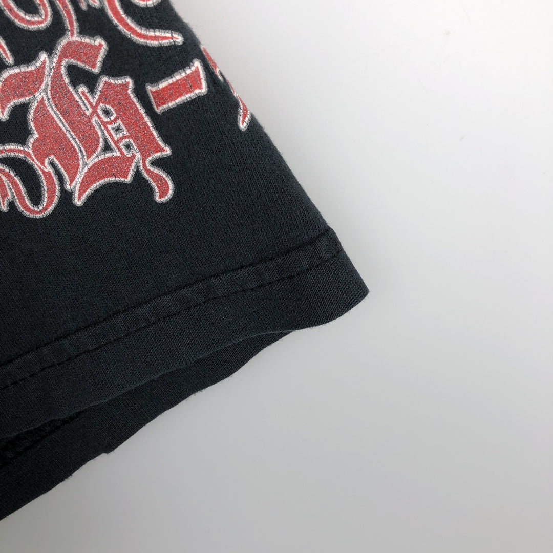 Harley-Davidson American flag pattern, eagle pattern, fire pattern motorcycle bike t-shirt, men's size M equivalent. unclear black type Vintage Second Hand